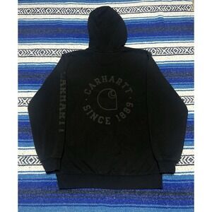 Carhartt Rain Defender Loose Fit Heavyweight Men's Size Medium Black Hoodie